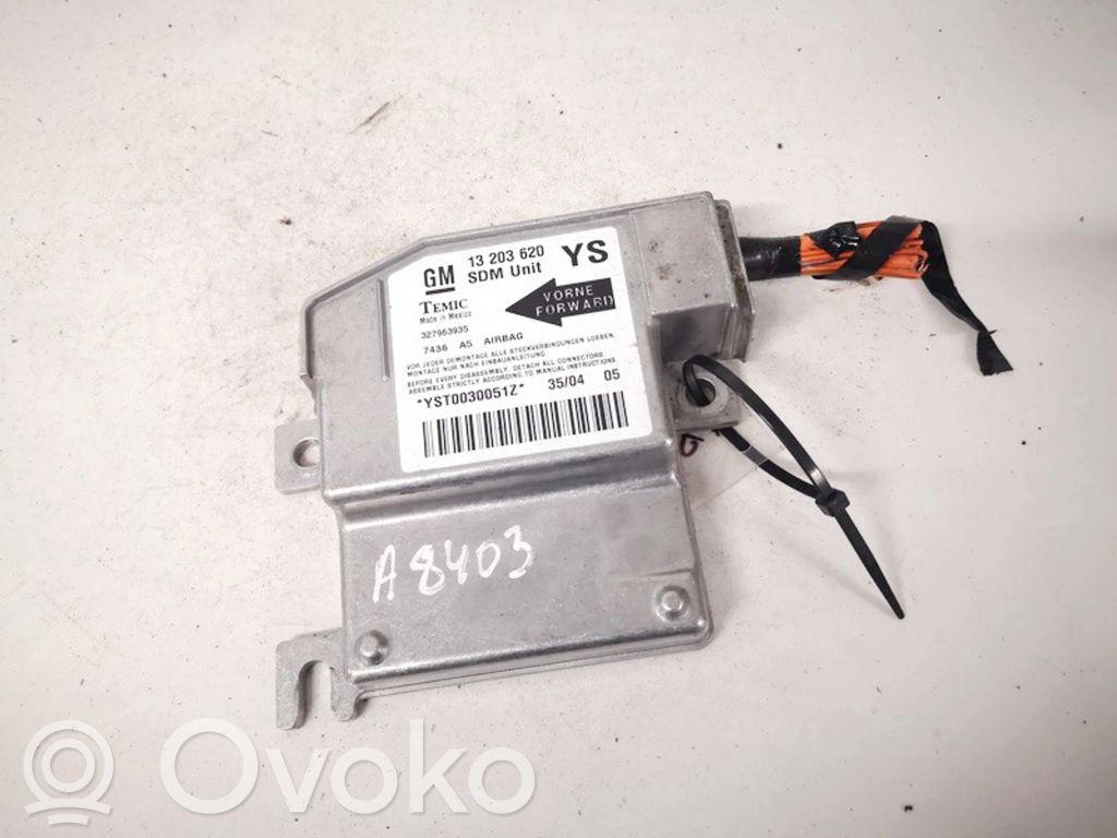 Opel Meriva A Unitate/modul de comandă airbaguri 