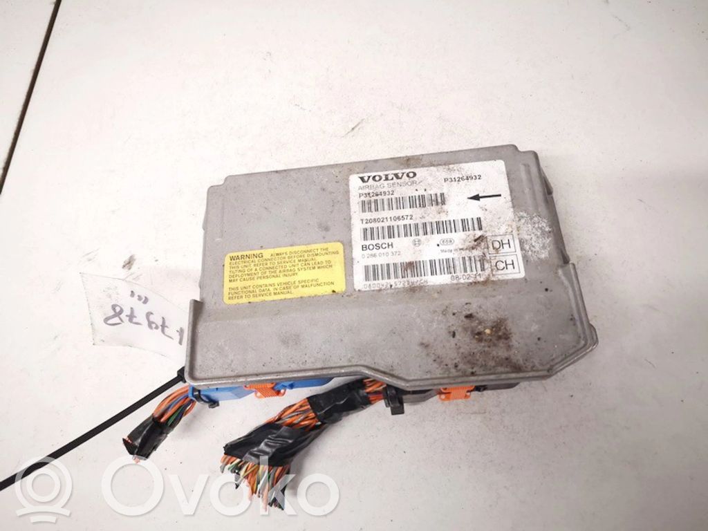 Unidad de control/módulo del Airbag   P31264932,0285010372,0285010372,P31264932