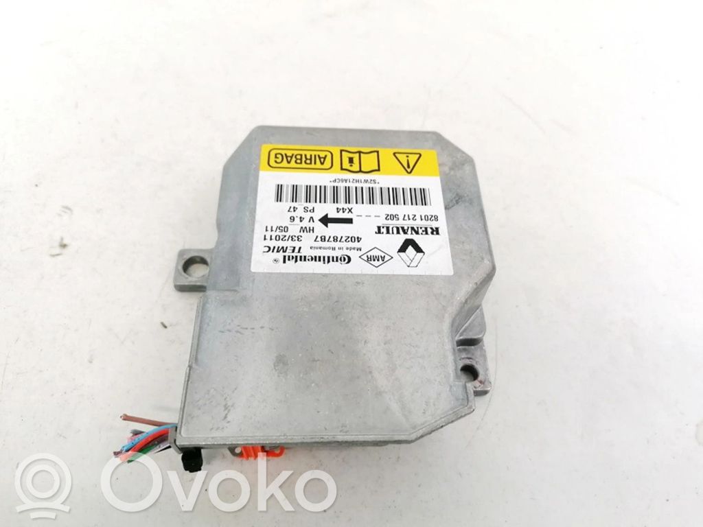 Centralina/modulo airbag   8201217502,402787B7,402787B7,8201217502
