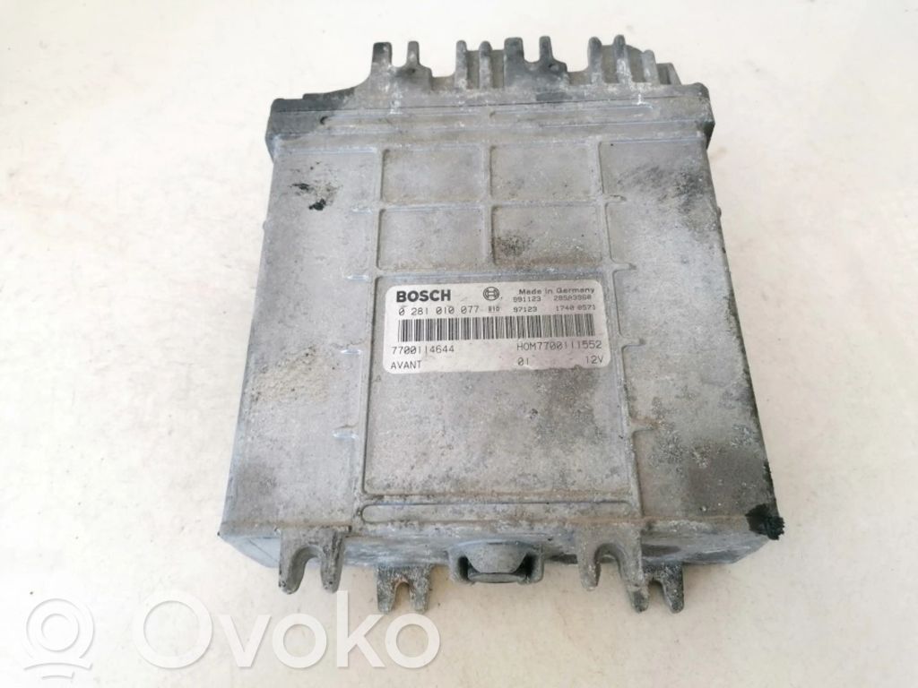 Engine control unit/module   0281010077,7700114644,0281010077,28SA3960,7700114644,HOM7700111552