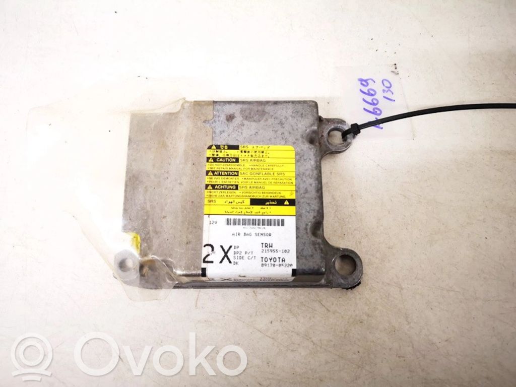 Toyota Avensis T250 Centralina/modulo airbag