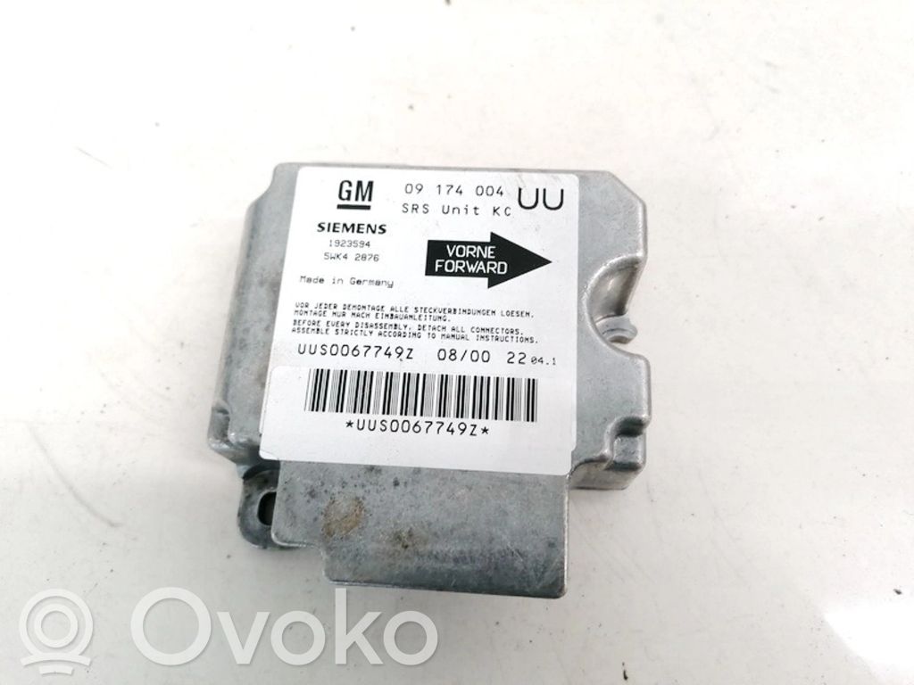 Opel Astra G Unitate/modul de comandă airbaguri 
