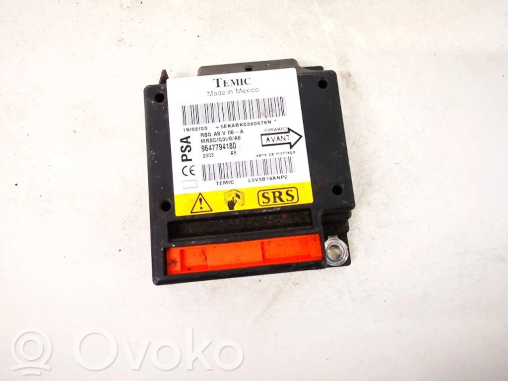 Unidad de control/módulo del Airbag   9647794180,9647794180
