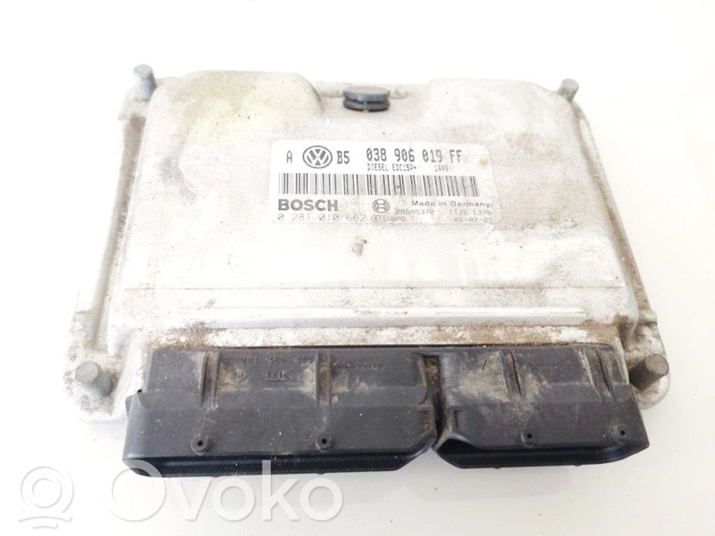 Moottorin ohjainlaite/moduuli   038906019FF,0281010662,0281010662,038906019FF