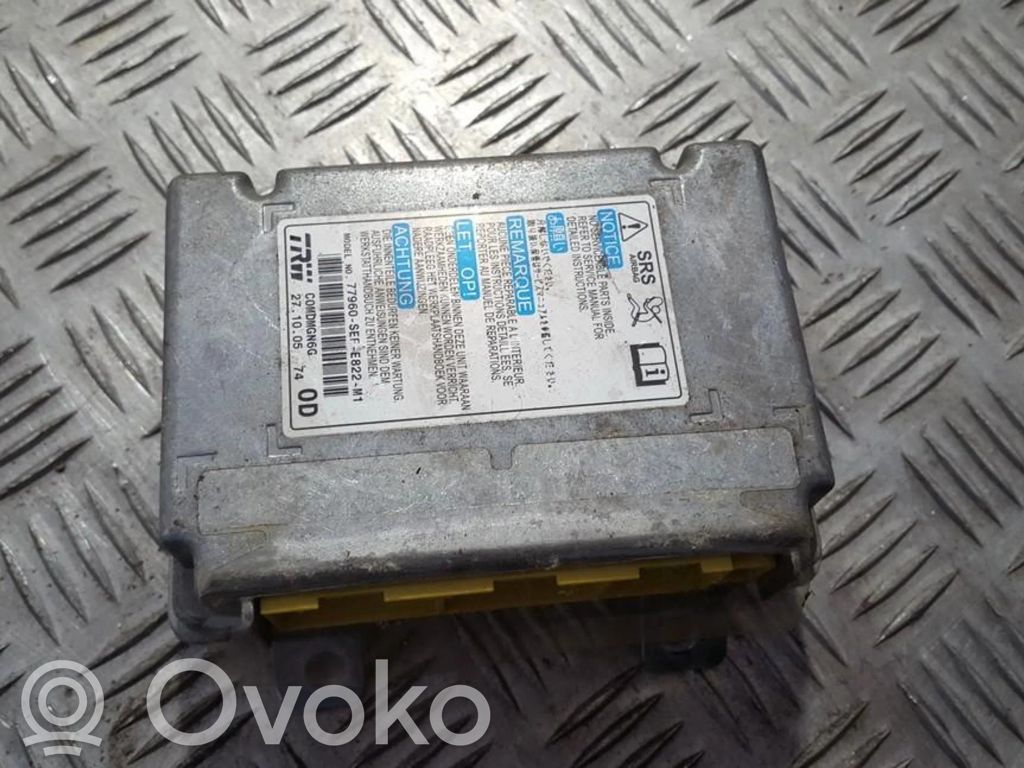 Honda Accord Centralina/modulo airbag 