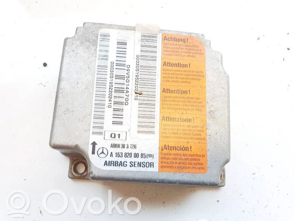 Centralina/modulo airbag   A1638200085,A1638200085