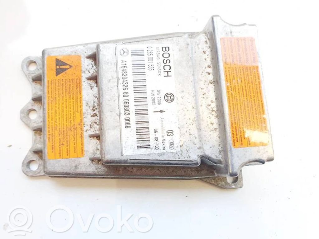 Mercedes-Benz ML W164 Centralina/modulo airbag