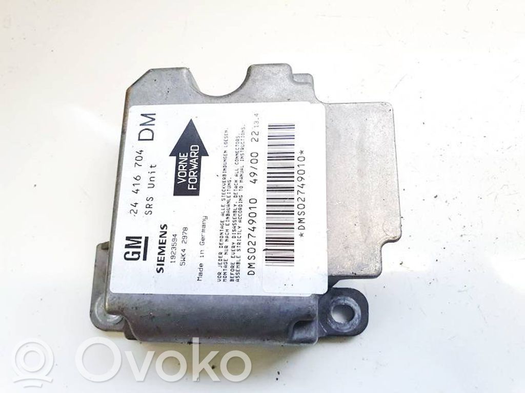 Unidad de control/módulo del Airbag   24416704,1923594,1923594,24416704,5WK42978
