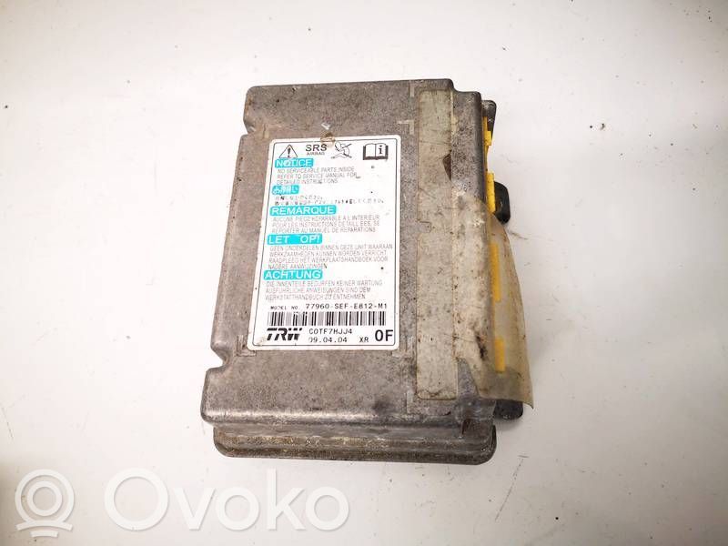 Honda Accord Airbag control unit/module 