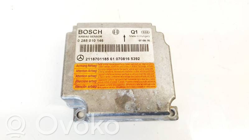 Centralina/modulo airbag   0285010146,0285010146,0285010146,2118701185,211870118561