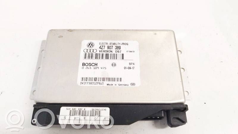 ESP (stability system) control unit   4Z7907389,0265109613,0265109475,0265109613,4Z7907389,4Z7907389A