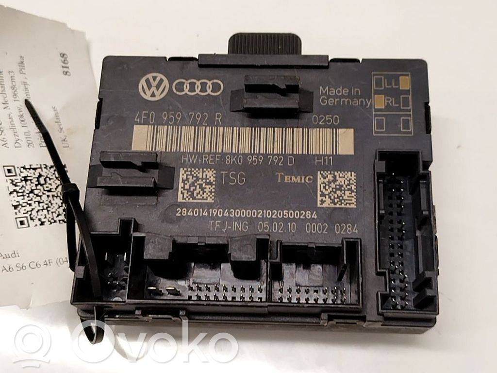 Audi A6 S6 C6 4F Centralina/modulo portiere 
