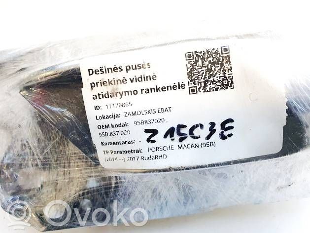 Porsche Macan (95B) Manecilla interna puerta delantera 