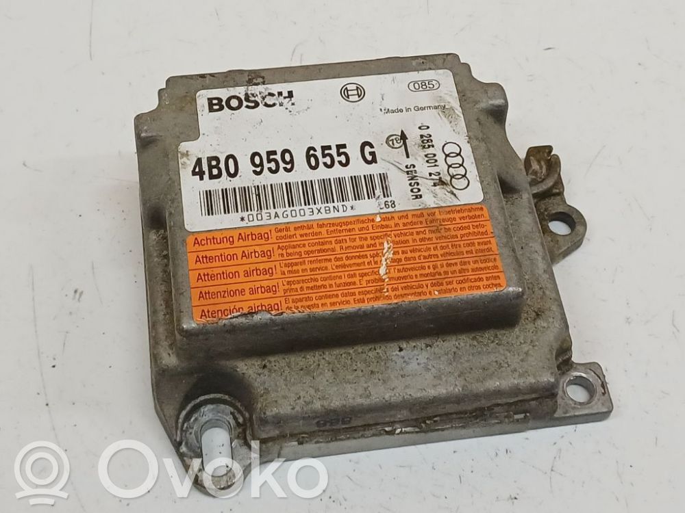 Audi A6 S6 C5 4B Turvatyynyn ohjainlaite/moduuli 
