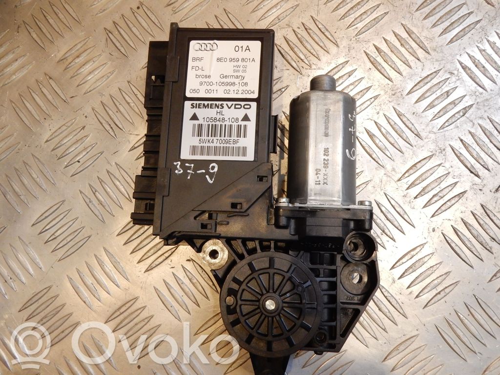 Audi A4 S4 B7 8E 8H Moteur de lève-vitre de porte arrière 