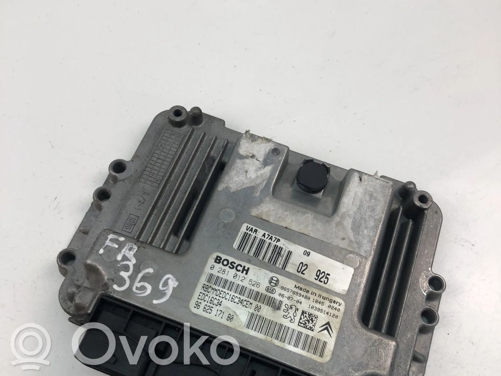 Engine control unit/module ECU   9662517180,0281012526