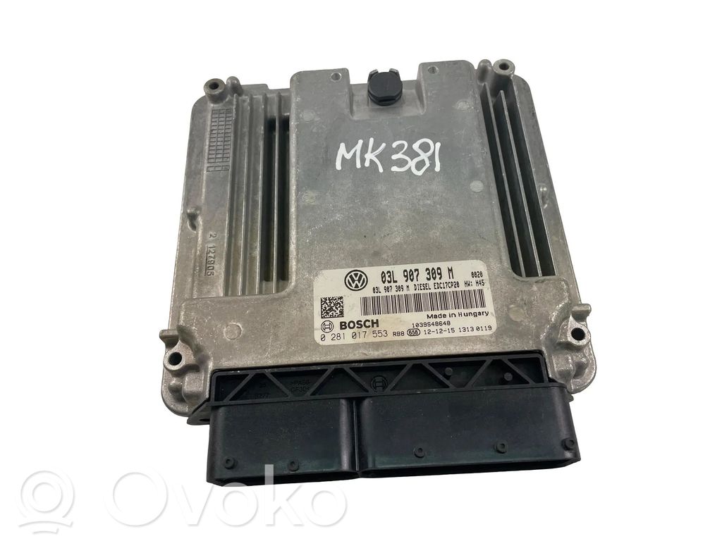 Volkswagen Transporter - Caravelle T5 Komputer / Sterownik ECU silnika 