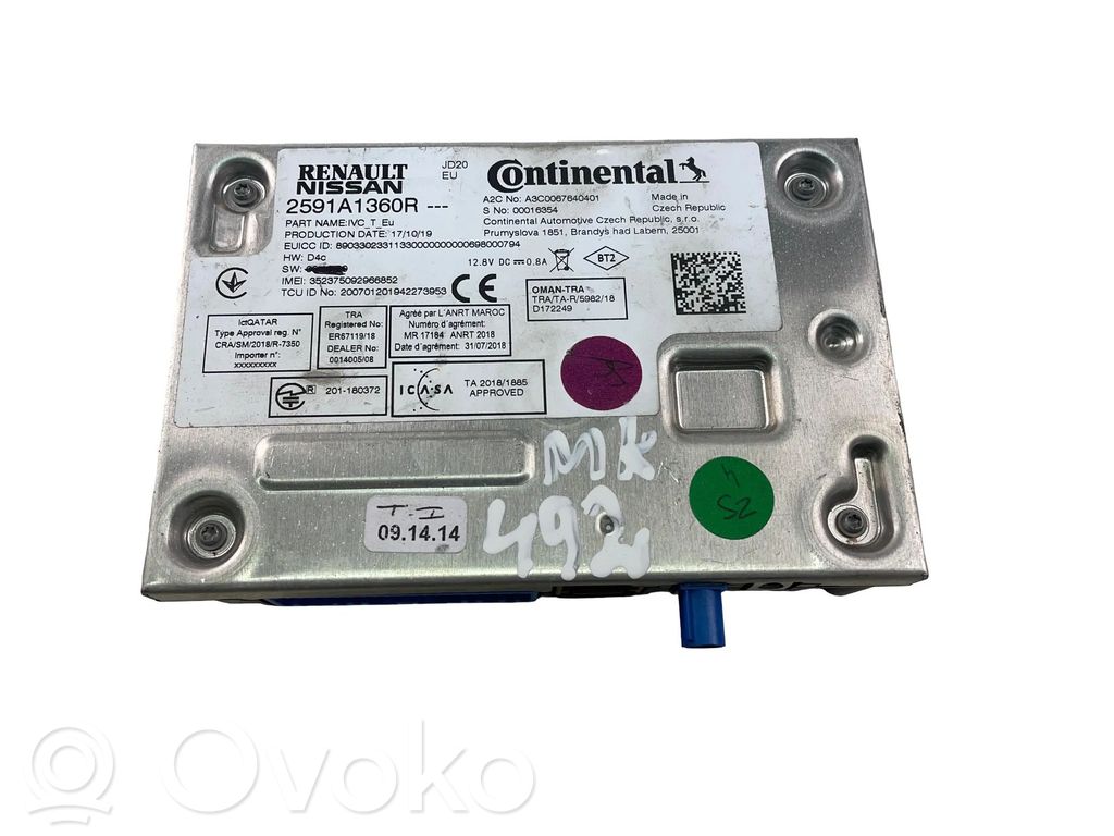 Renault Zoe Bluetooth control unit module 