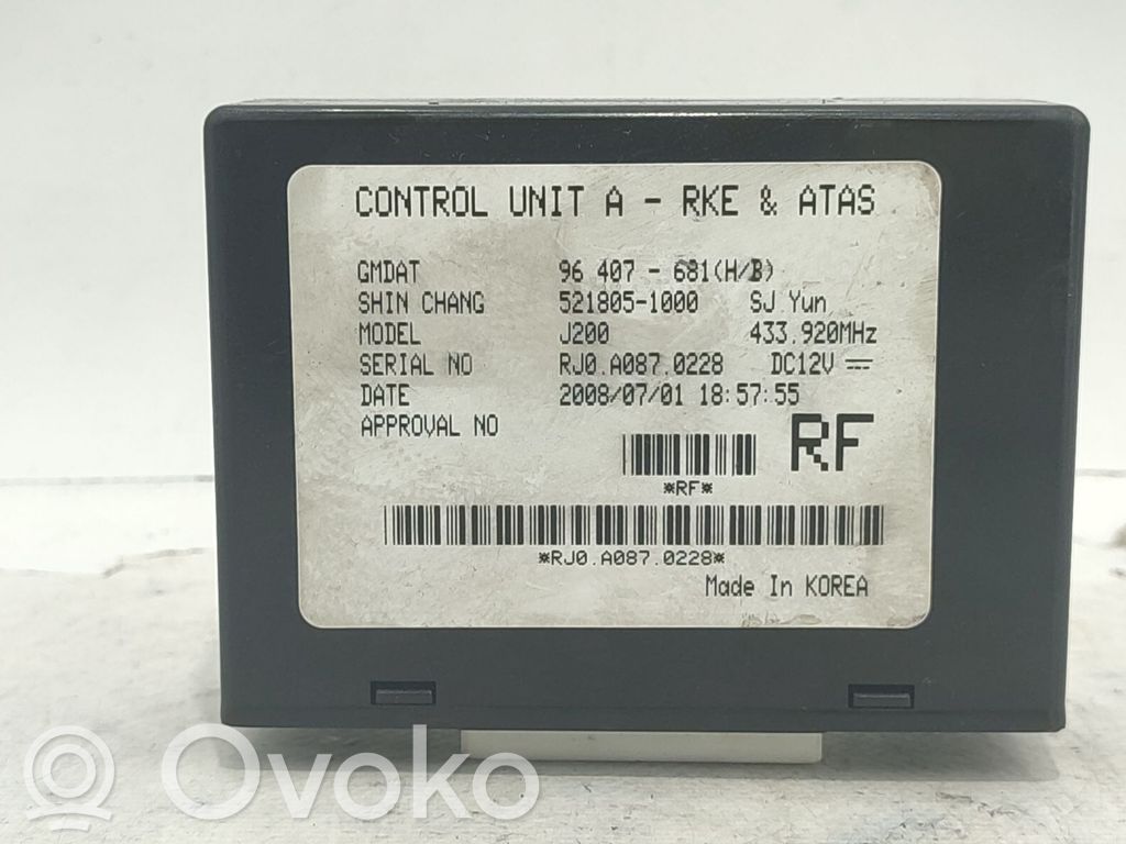 Autres unités de commande / modules   96407681,96407681
