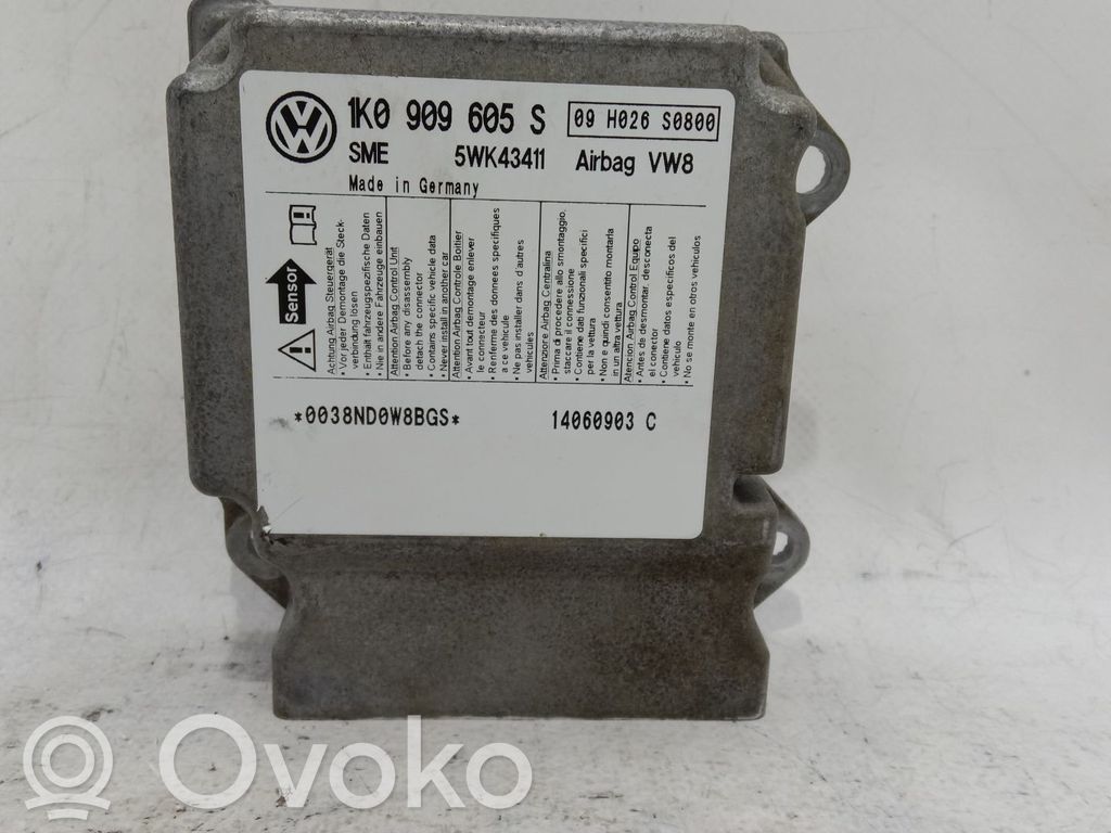 Skoda Octavia Mk2 (1Z) Module de contrôle airbag