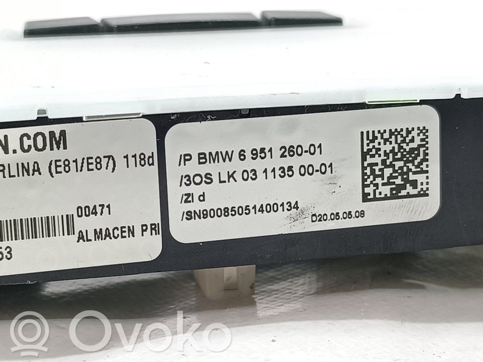 BMW 1 E81 E87 Luz del asiento delantero 