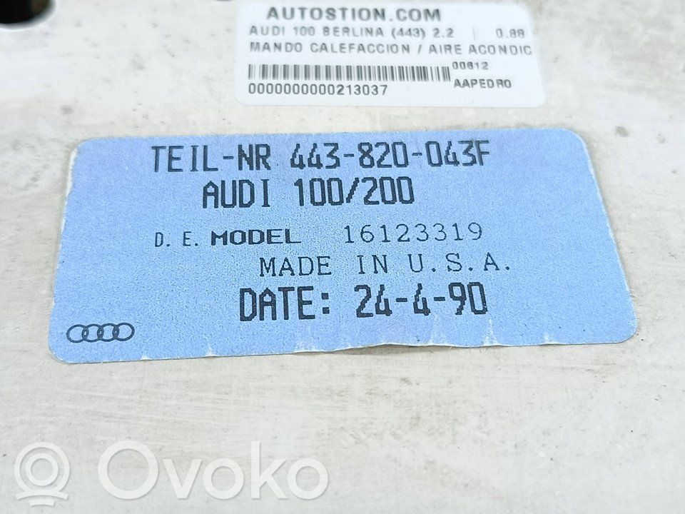 Audi 100 200 5000 C3 Climate control unit 