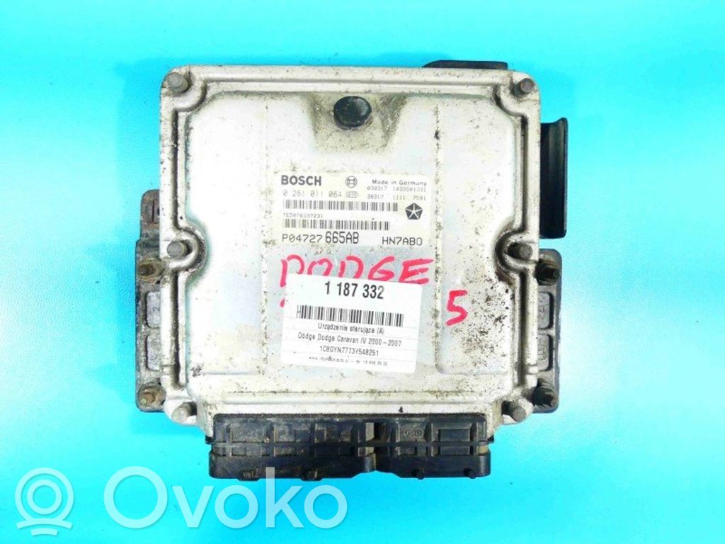 Engine control unit/module ECU   0281011064,IMPRK1187332,04727665AB