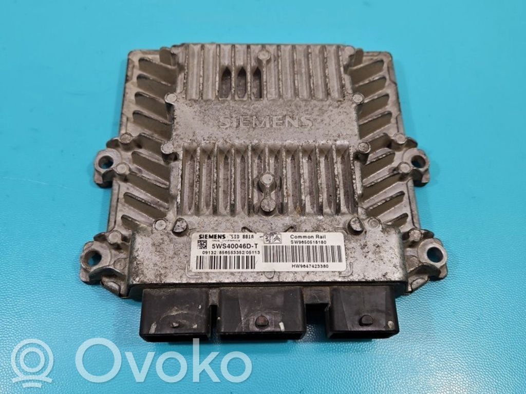 Engine control unit/module ECU   5WS40046DT,IMPRK1373065,9650518180