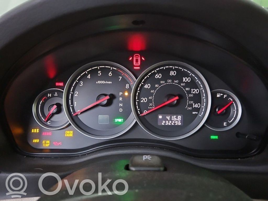 Subaru Outback Geschwindigkeitsmesser Cockpit 