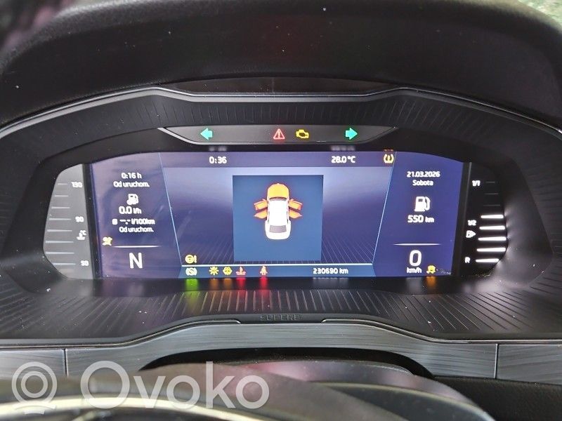 Skoda Superb B8 (3V) Vitezometru (grup de instrumente)