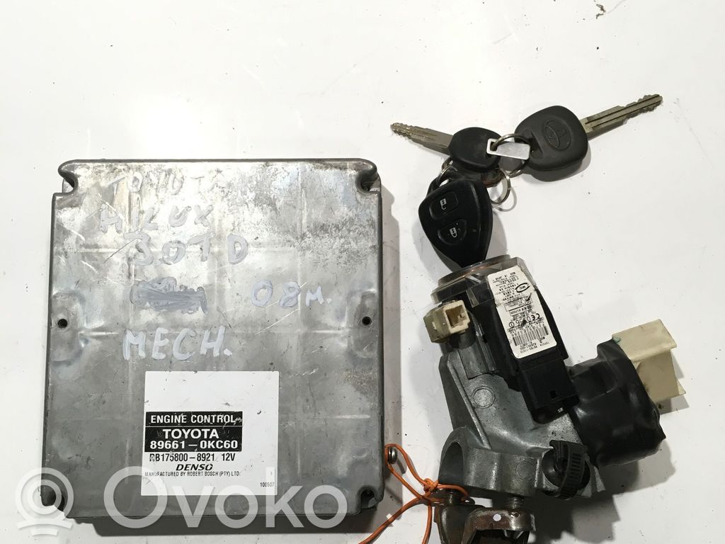 Toyota Hilux (AN10, AN20, AN30) Juego de cerradura y set ECU del motor 