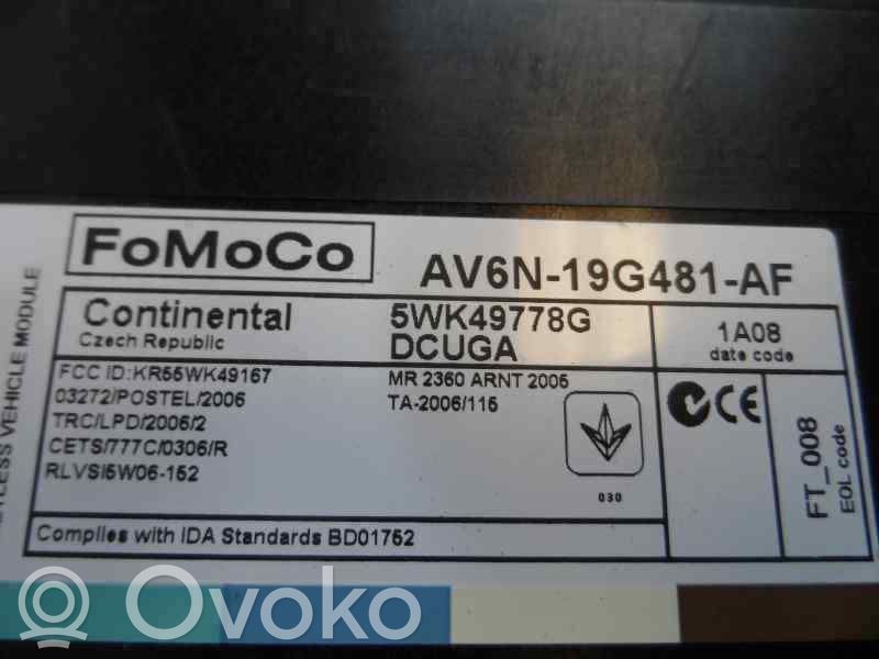 Module confort   AV6N19G481AF