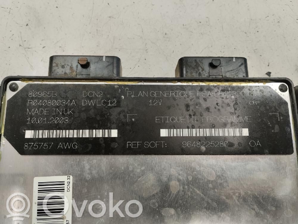 Unidad de control/módulo del motor   9641390180
