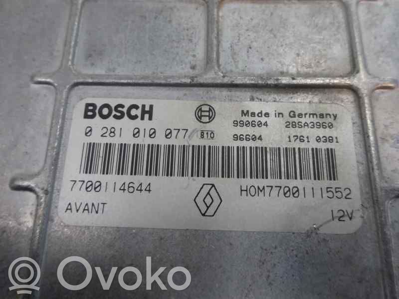 Unidad de control/módulo del motor   7700114644