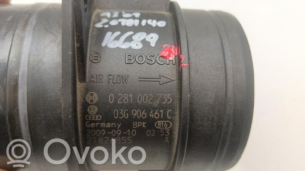 Audi A3 S3 8P Misuratore di portata d'aria