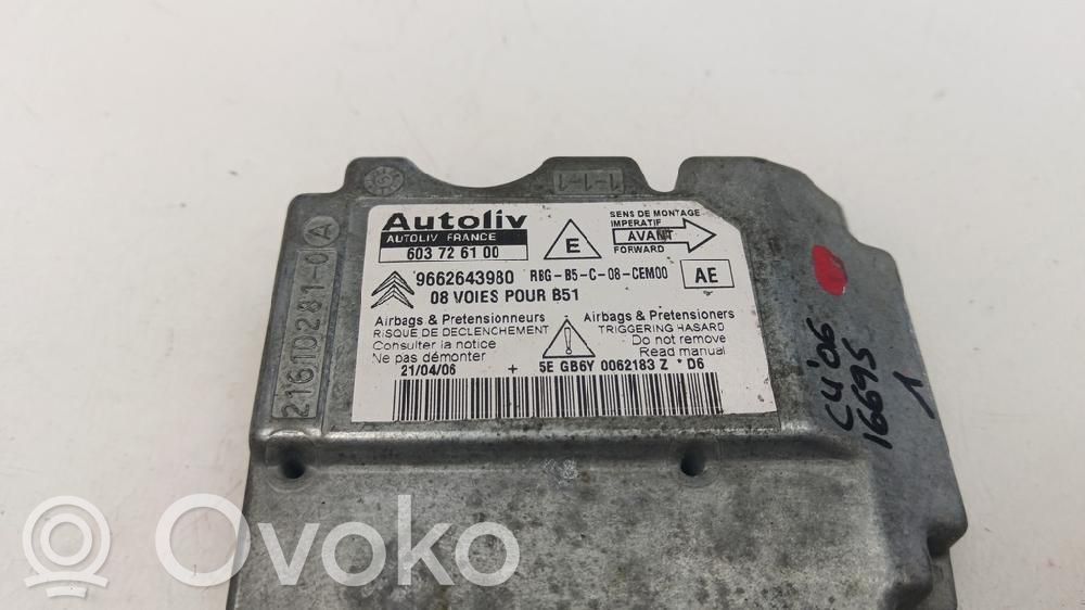 Citroen C4 I Unitate/modul de comandă airbaguri 