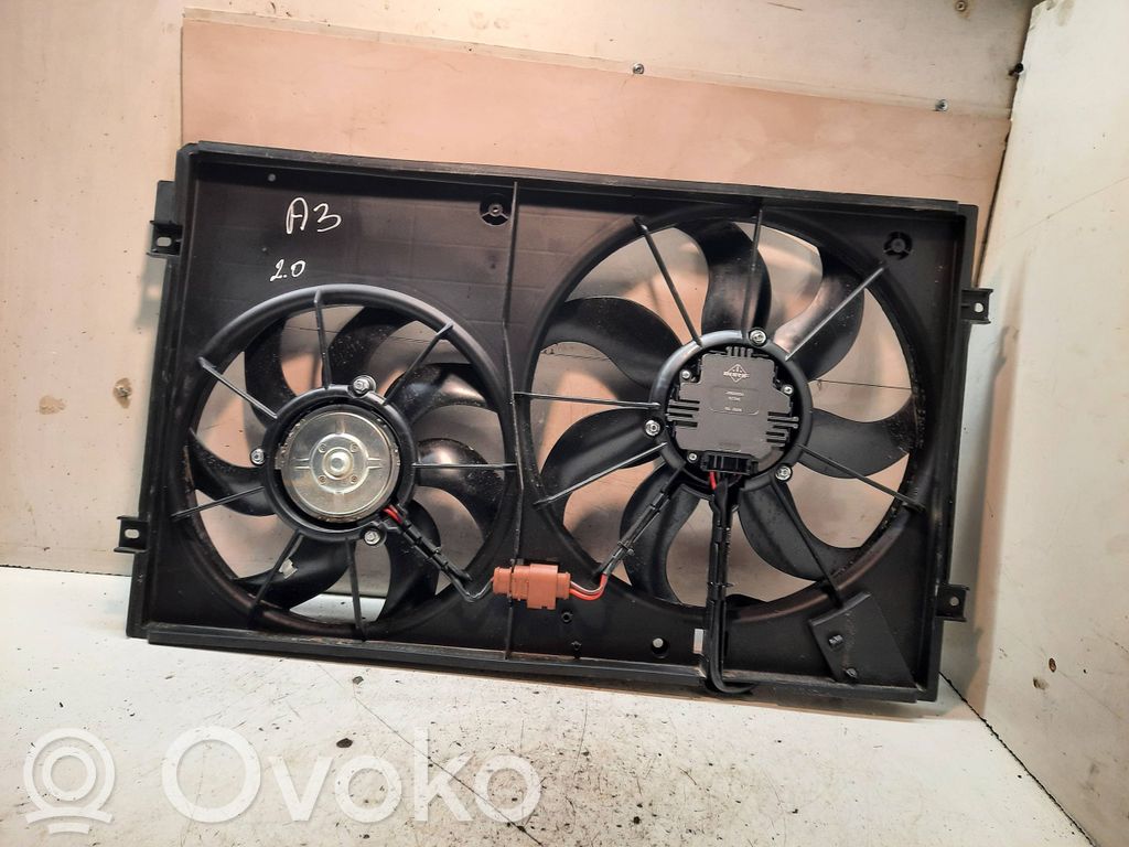 Audi A3 S3 8P Radiator cooling fan shroud 