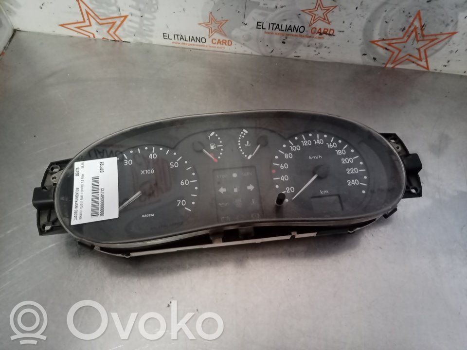 Renault Clio II Spidometrs (instrumentu panelī) 