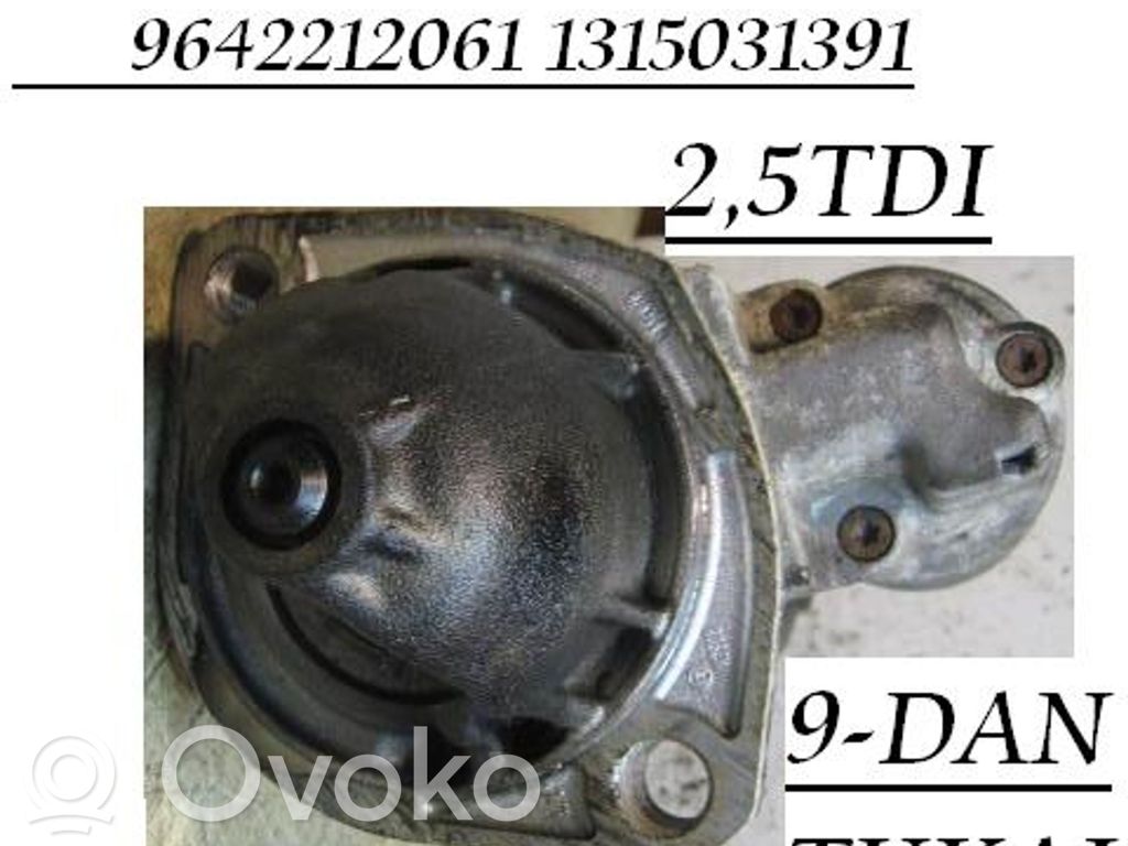 Motor de arranque   0001109041,BOSCH,9642212061,1315031391