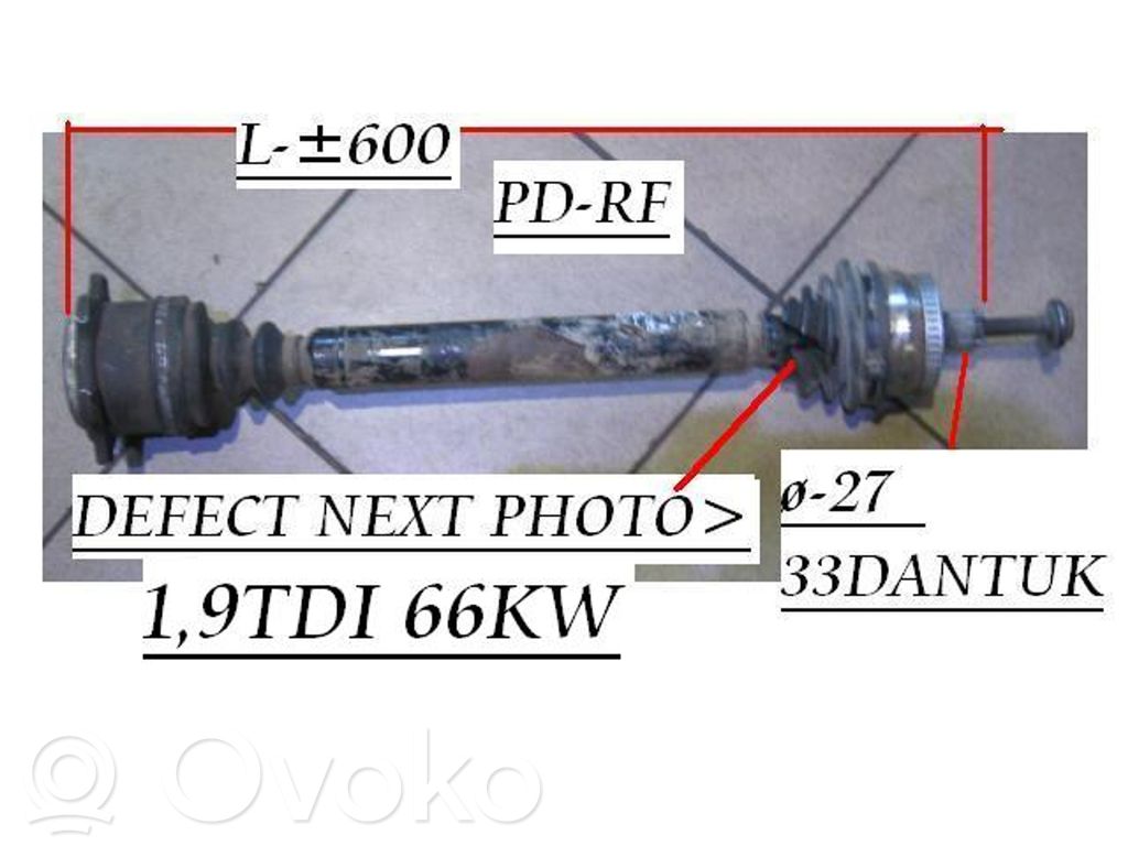 Audi A4 S4 B5 8D Półoś przednia 