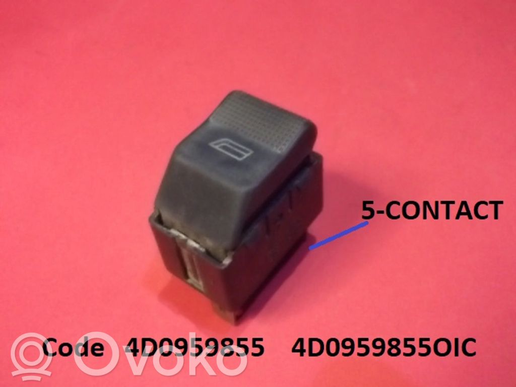 Electric window control switch   4D0959855,4D0959855OIC