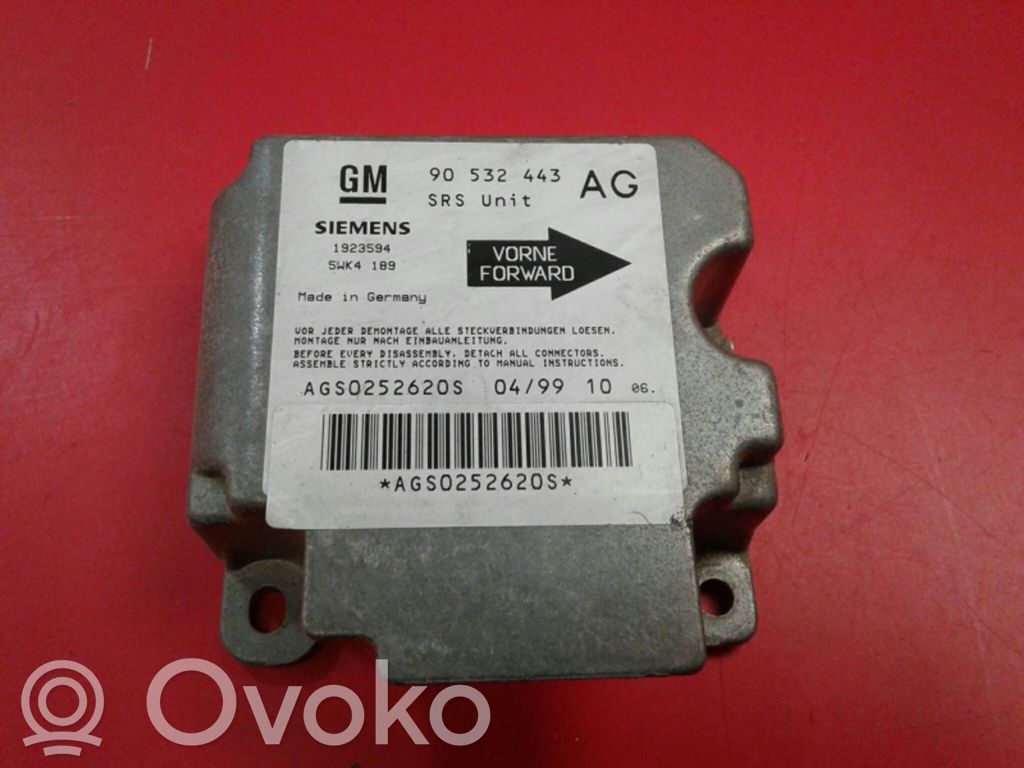 Airbag control unit/module   90532443AG