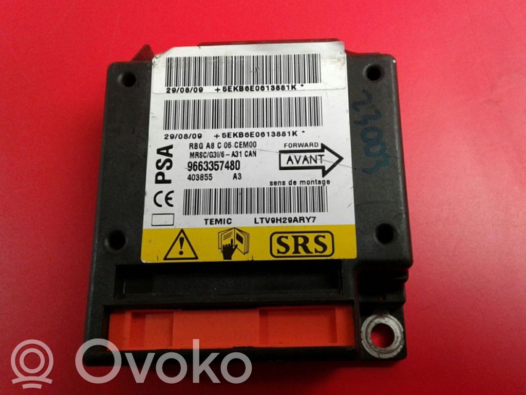 Airbag control unit/module   9663357480