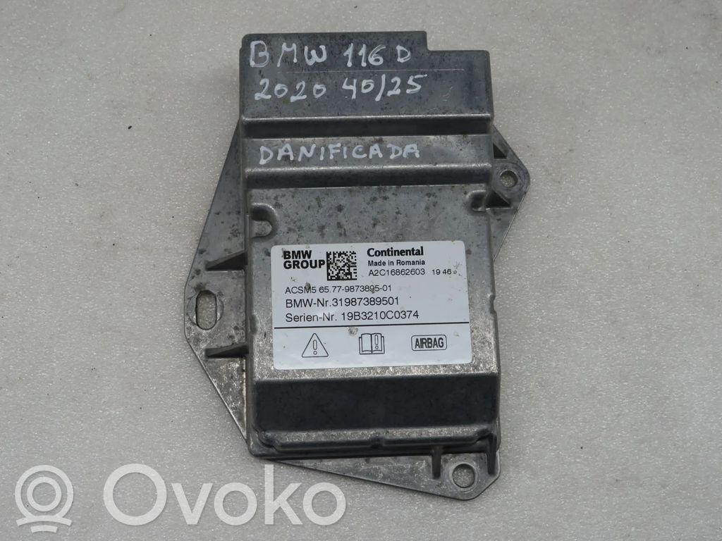 BMW 1 F40 Sterownik / Moduł Airbag 