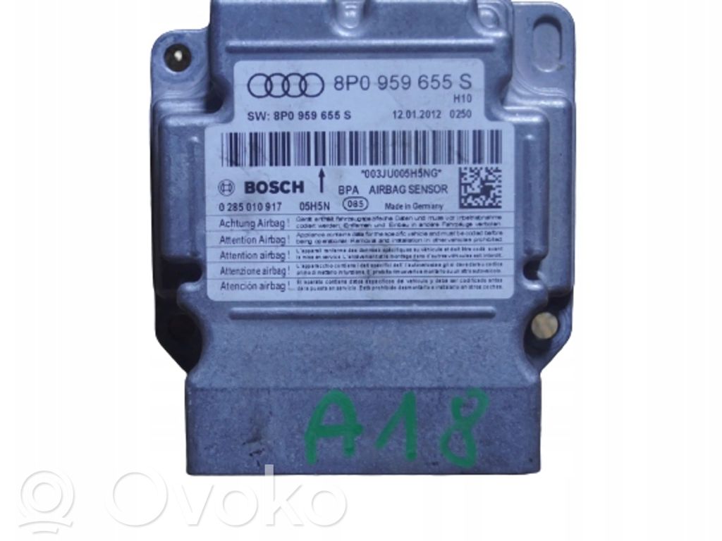 Audi A3 S3 8P Airbag control unit/module 