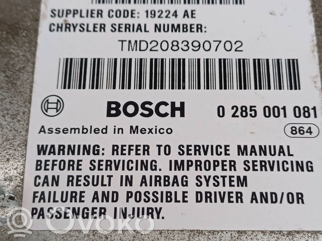 Chrysler Voyager Module de contrôle airbag 