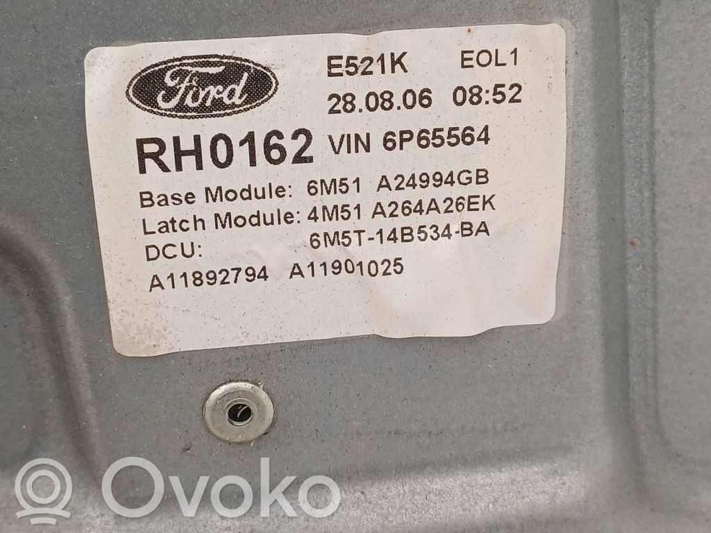 Elektryczny podnośnik szyby drzwi tylnych   A11901025,RH0162,4M51A249A20EK,A11892794