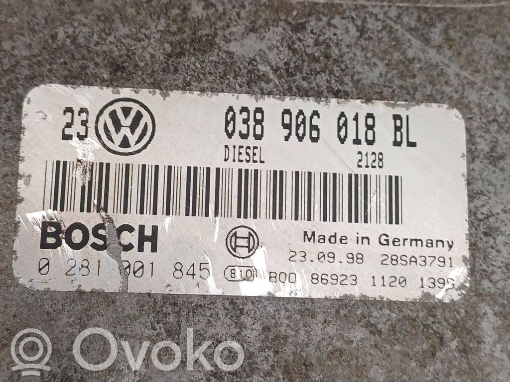 Engine control unit/module   038906018BL,28SA3791,0281001846,0281001445