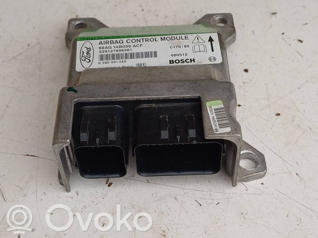 Airbag control unit/module   98AG14B056ACF,0285001249,629127696501
