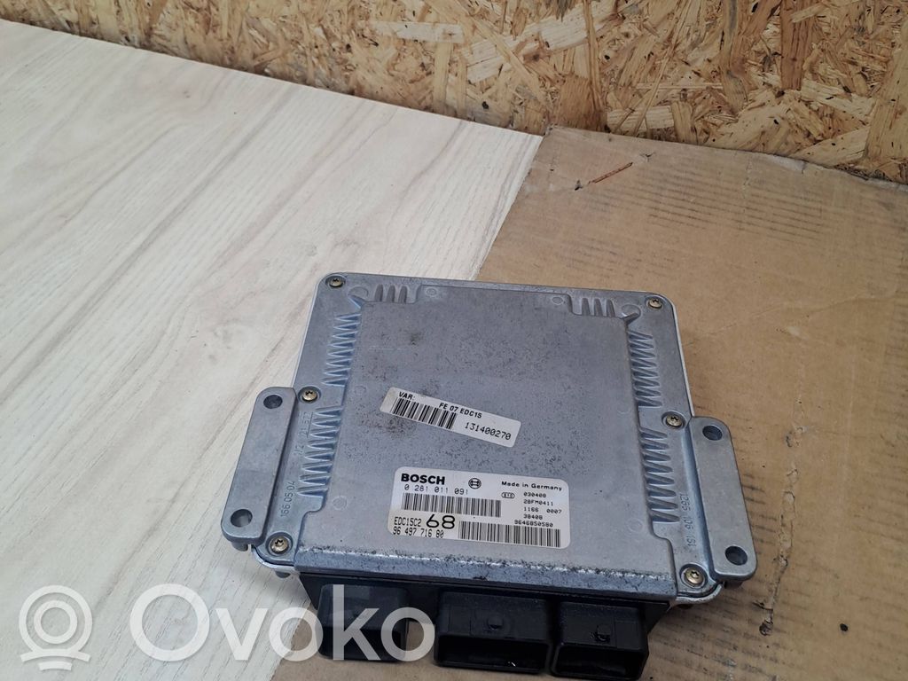 Engine control unit/module   0281011091,9649771680,9646850580